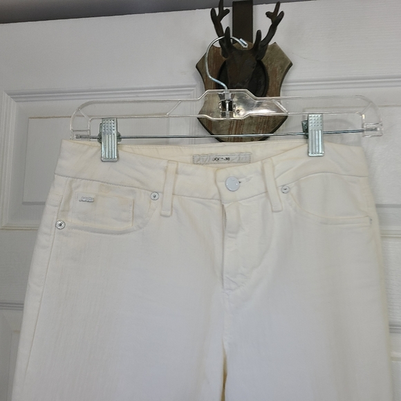 Joe's Classic Woman's White High Waisted Wide Leg  Flare Summer Jeans, Size 24 - Picture 6 of 16